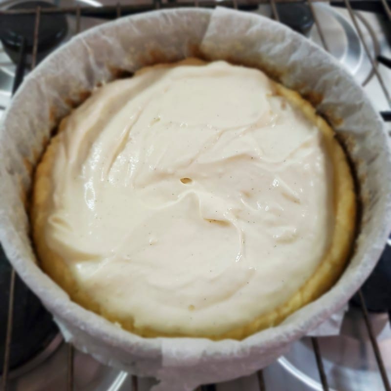 Cheesecake ai mirtilli - Topping alla panna acida