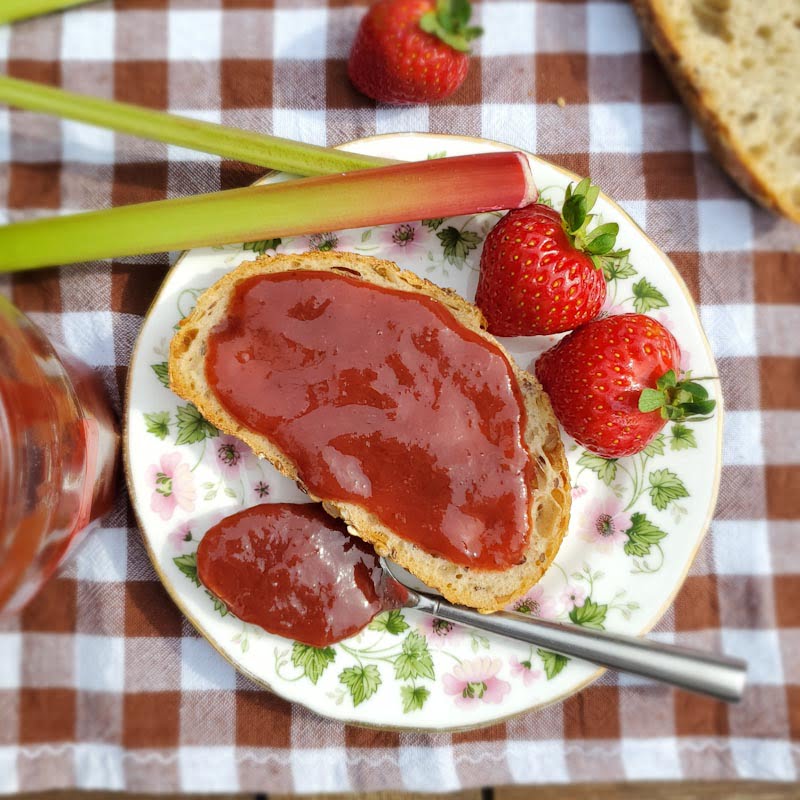 Marmellata fragole e rabarbaro