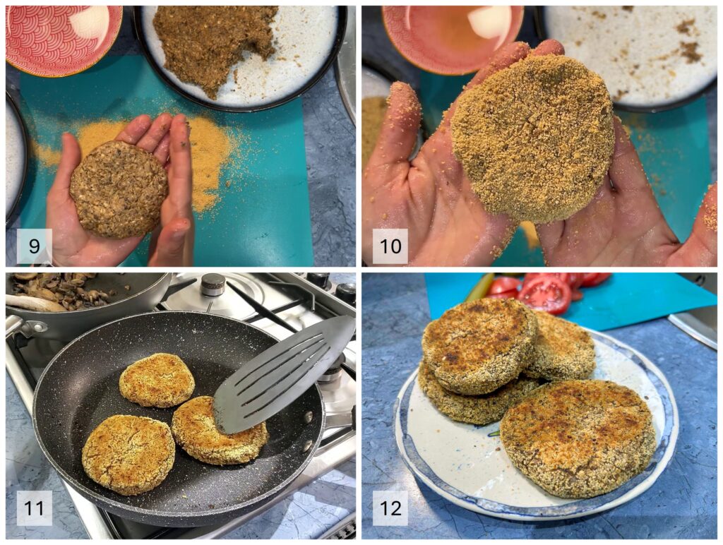 come preparare gli hamburger vegetali a base di lenticchie, funghi e avena